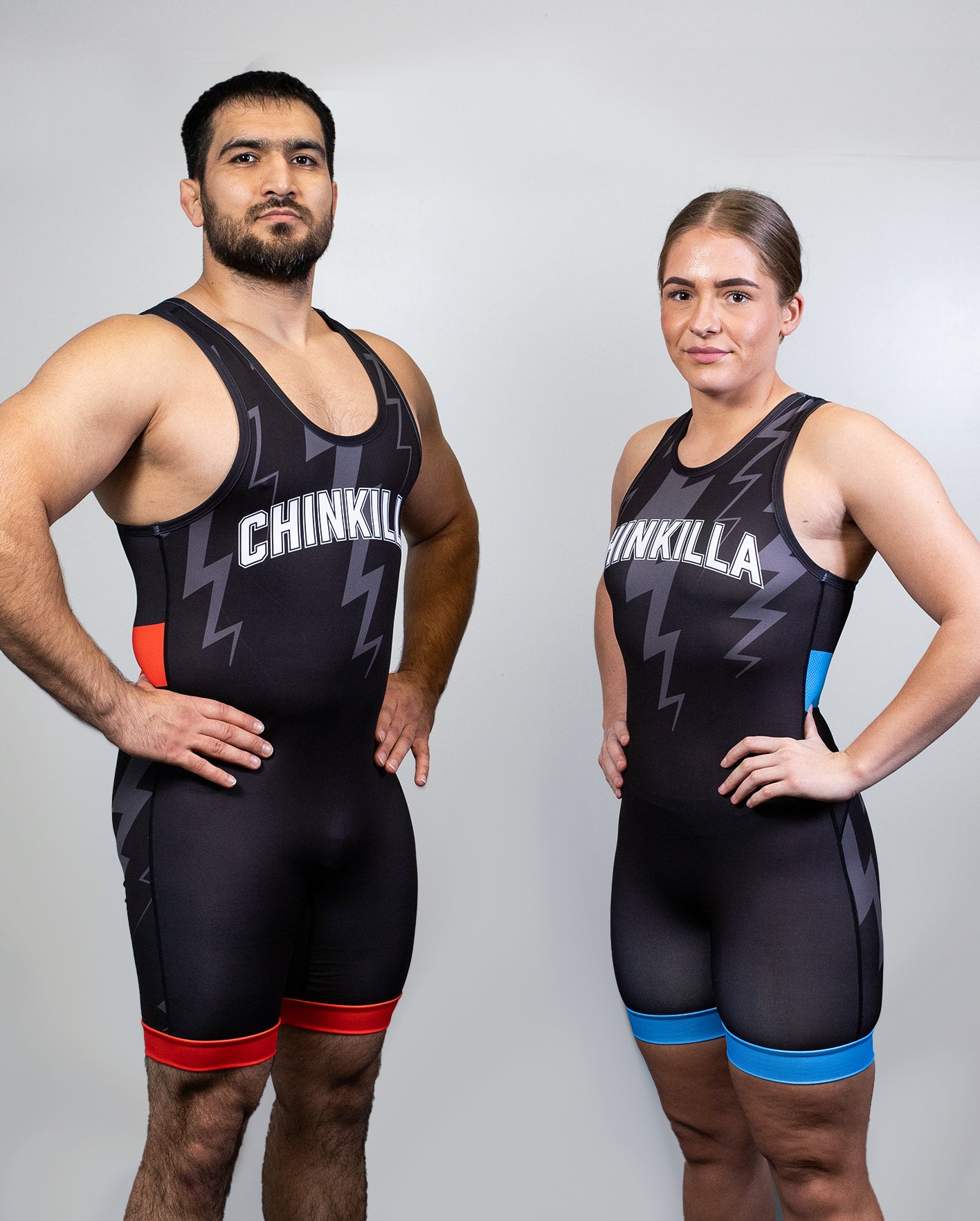 "Thunder" Wrestling Singlet Bundle - Red & Blue