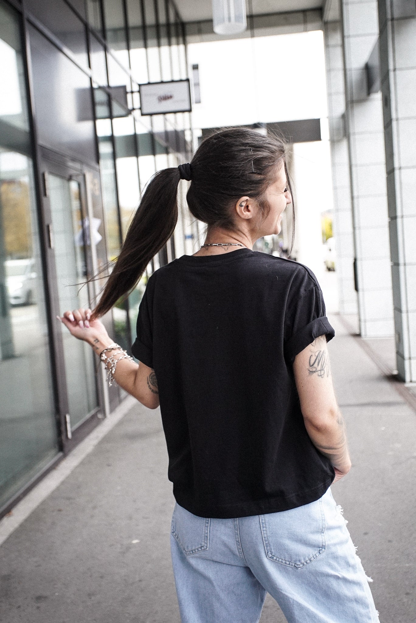 "Born To Fight" Boxy Tee - Black