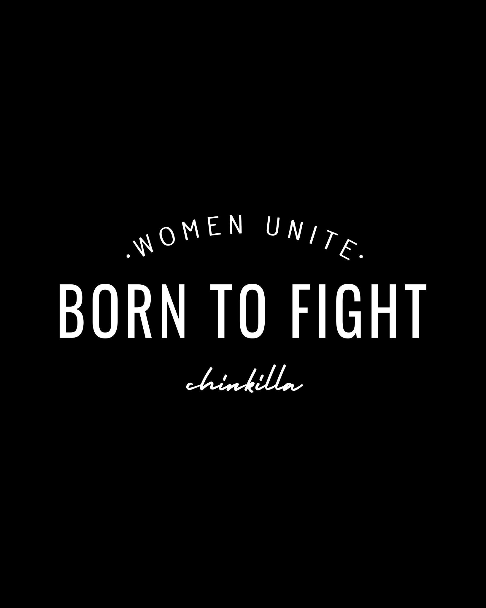 "Born To Fight" Boxy Tee - Black