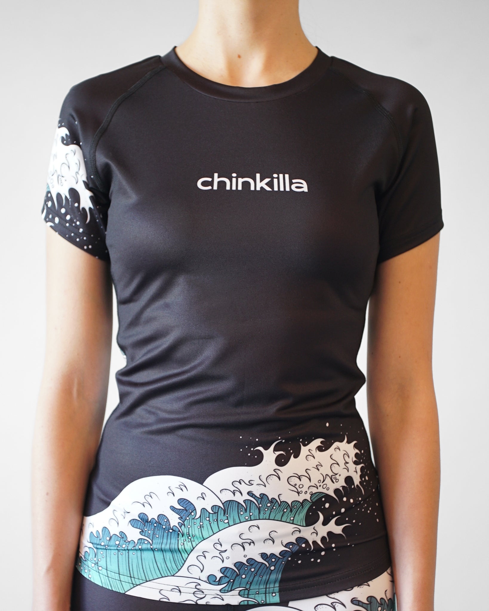 "chinkilla x meerkatsu" Short Sleeve Rashguard