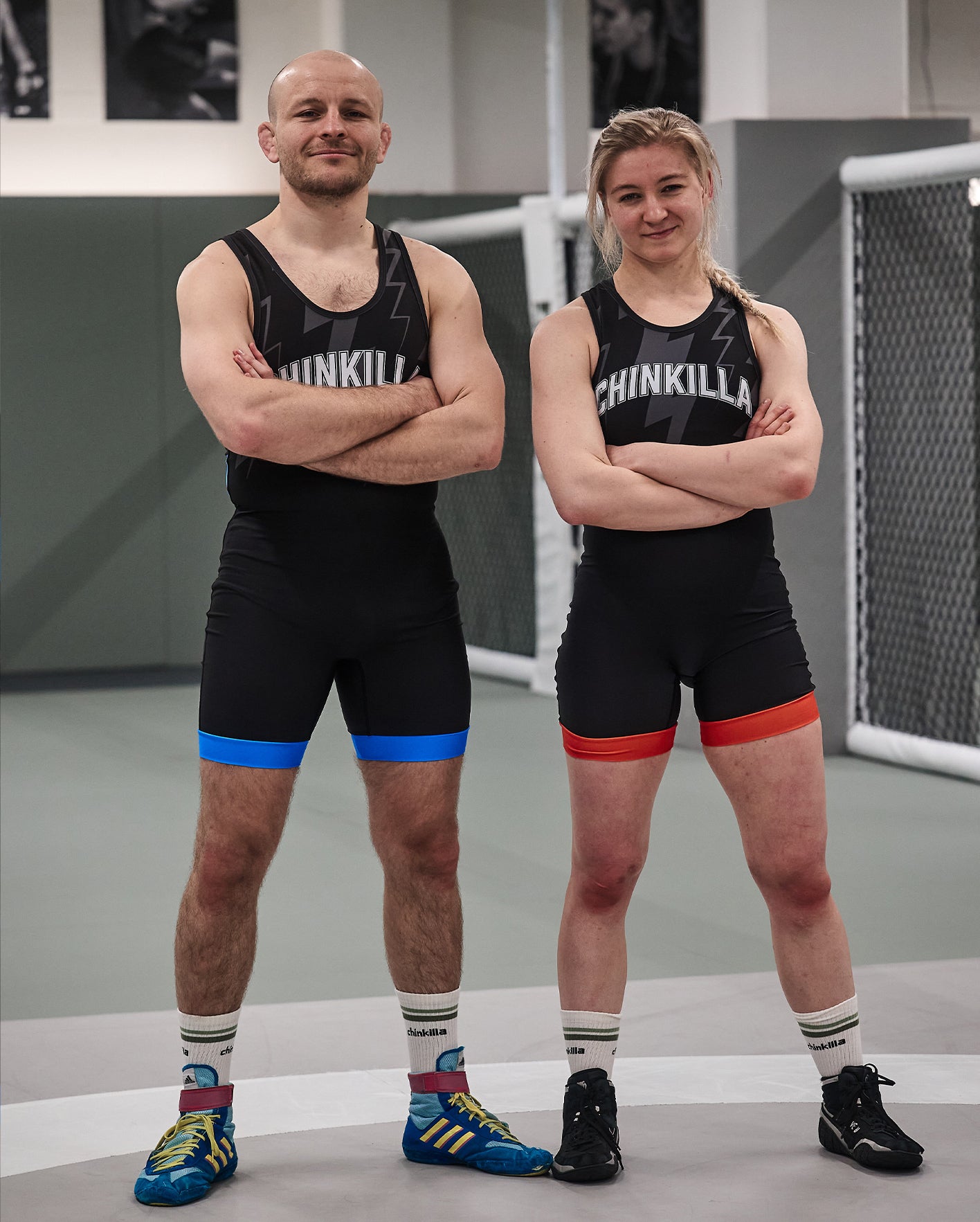 "Thunder" Wrestling Singlet Bundle - Red & Blue