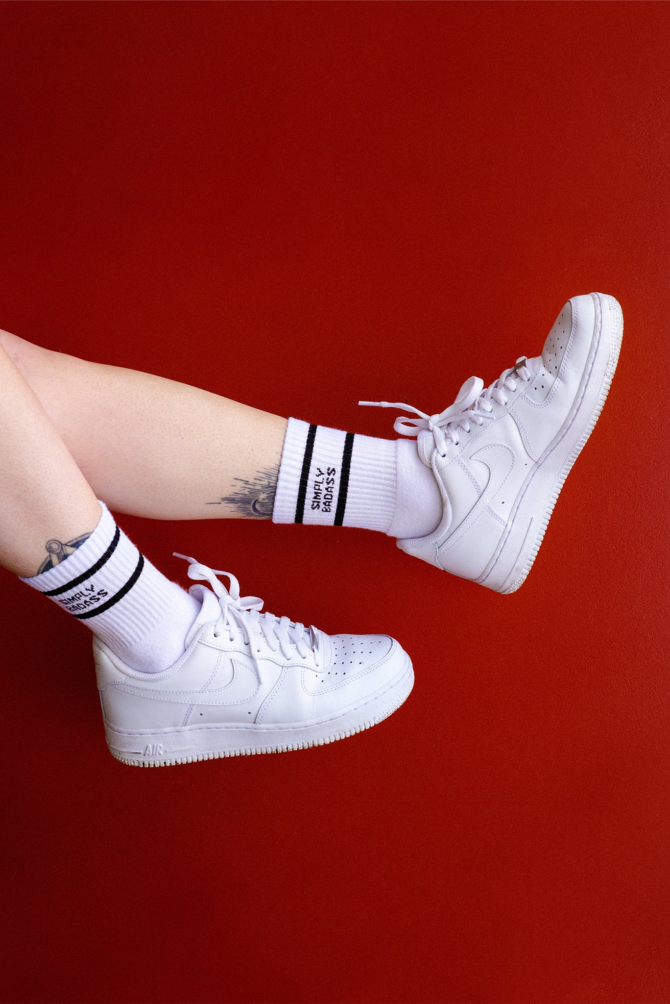 "Simply Badass" Socks - White